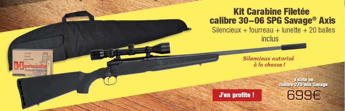 Kit Carabine Filetée calibre 30-06 SPG Savage® Axis