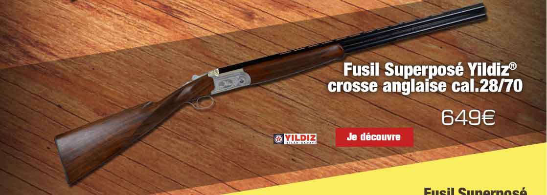 Fusil Superposé Yildiz® calibre 28/70 canon 71 cm