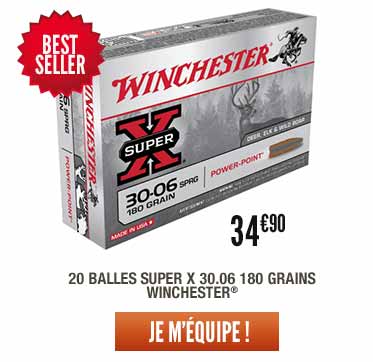 20 Balles Winchester super X 30.06 180 grains 
