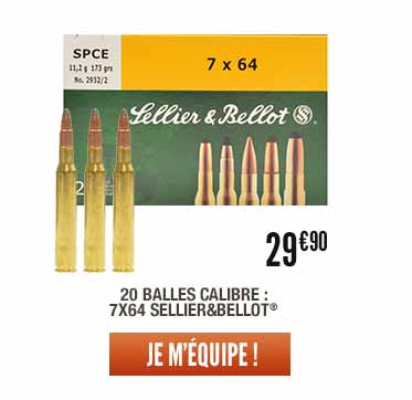 20 Balles Calibre : 7x64 Sellier&Bellot® 