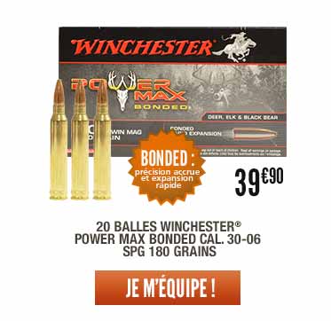 20 balles Winchester® Power Max Bonded cal. 30-06 Spg 180 grains 