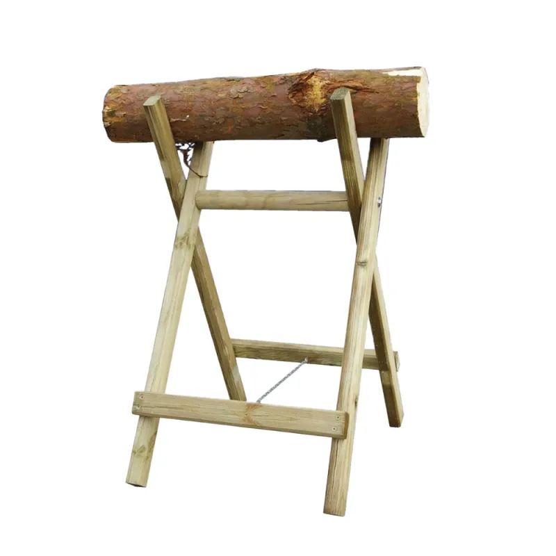 Chevalet en bois naturel pour sciage