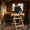 Chevalet en bois naturel pour sciage