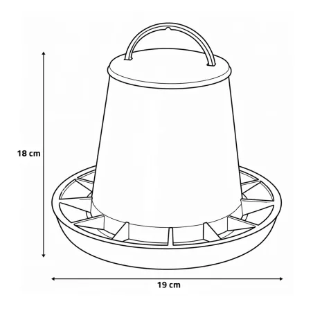Mangeoire anti-gaspillage, plastique 1 kg