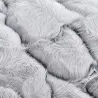 Coussin Sofa Fourrure Effet Crocodile Noir et Blanc - 63x48 cm Déhoussable