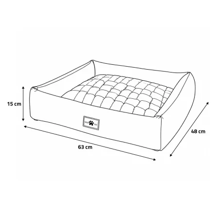 Coussin Sofa Fourrure Effet Crocodile Noir et Blanc - 63x48 cm Déhoussable