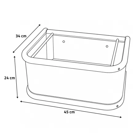 Mangeoire rectangulaire zinguée