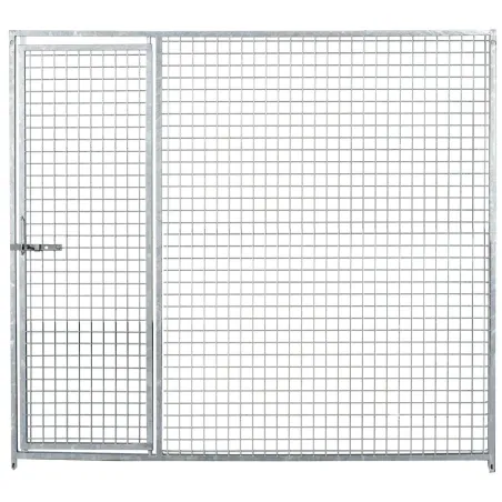 Kit chenil maille carrée avec porte et panneaux 2 m