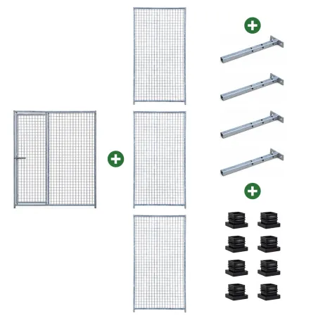 Kit chenil maille carrée carré 1,50 x 1,50 m