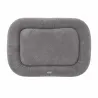 Coussin ovale gris antidérapant 80x60 cm - Polyester doux et résistant
