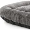 Coussin ovale gris antidérapant 80x60 cm - Polyester doux et résistant