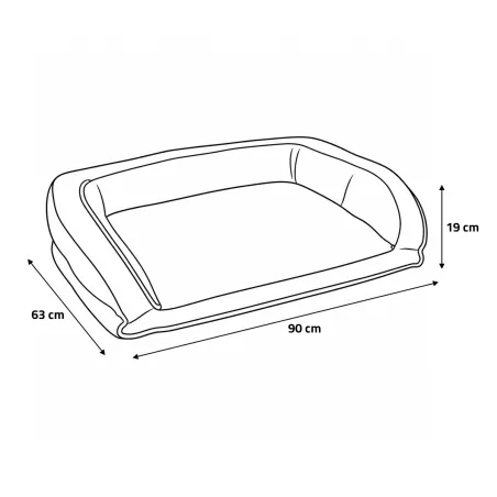 Coussin Soft Antidérapant Bleu 90x63x19cm - Confort et Stabilité