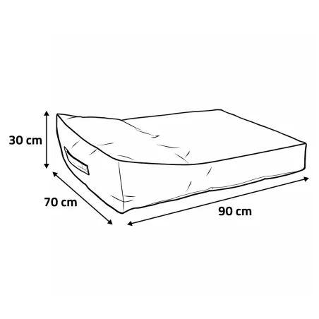 Coussin imperméable marron en polyester 600D - 90x70cm