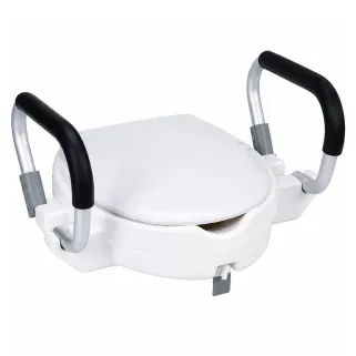 Réhausseur WC 40x43cm poignées alu mousse + abattant inclus