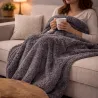 Plaid polaire gris 130x170 cm | Chaud, doux et pratique