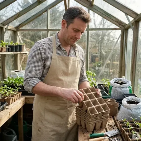 4 Plateaux biodégradables pour semis