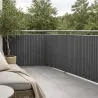 Canisse PVC occultant simple face 1x5m gris - Kit fixation inclus