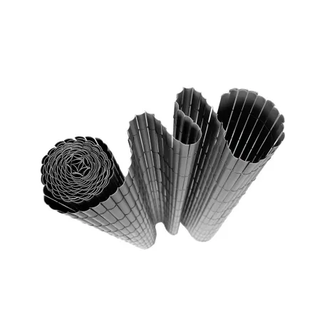 Canisse PVC occultant simple face 1x5m gris - Kit fixation inclus