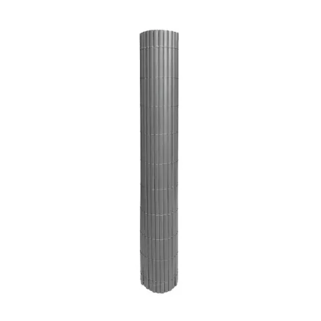 Canisse PVC occultant simple face 1x5m gris - Kit fixation inclus