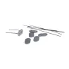 Canisse PVC occultant simple face 1x5m gris - Kit fixation inclus