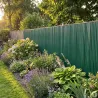 Canisse PVC occultant simple face 1x3m vert - Kit de fixation inclus