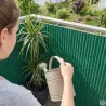 Canisse PVC occultant simple face 1x3m vert - Kit de fixation inclus
