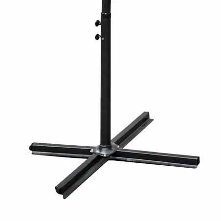 Parasol déporté Azur 3m gris - Protection solaire robuste et élégante