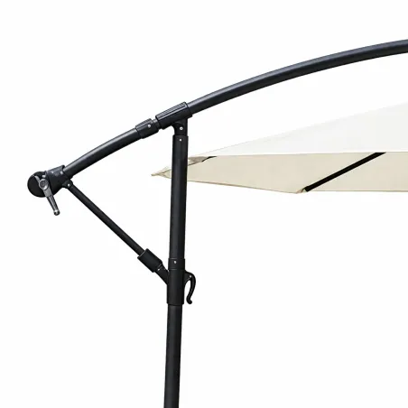 Parasol déporté Azur 3m - Toile polyester naturel résistante