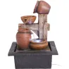 Fontaine décorative bois LED 22×19×29 cm – Jardin zen