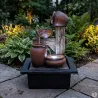 Fontaine décorative bois LED 22×19×29 cm – Jardin zen