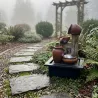 Fontaine décorative bois LED 22×19×29 cm – Jardin zen