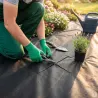Tissu anti-mauvaises herbes 1,5m x 10m toile de paillage jardin