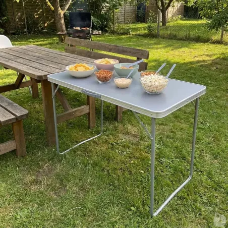 Table pliante rectangulaire de camping 120 x 60 x 70 cm