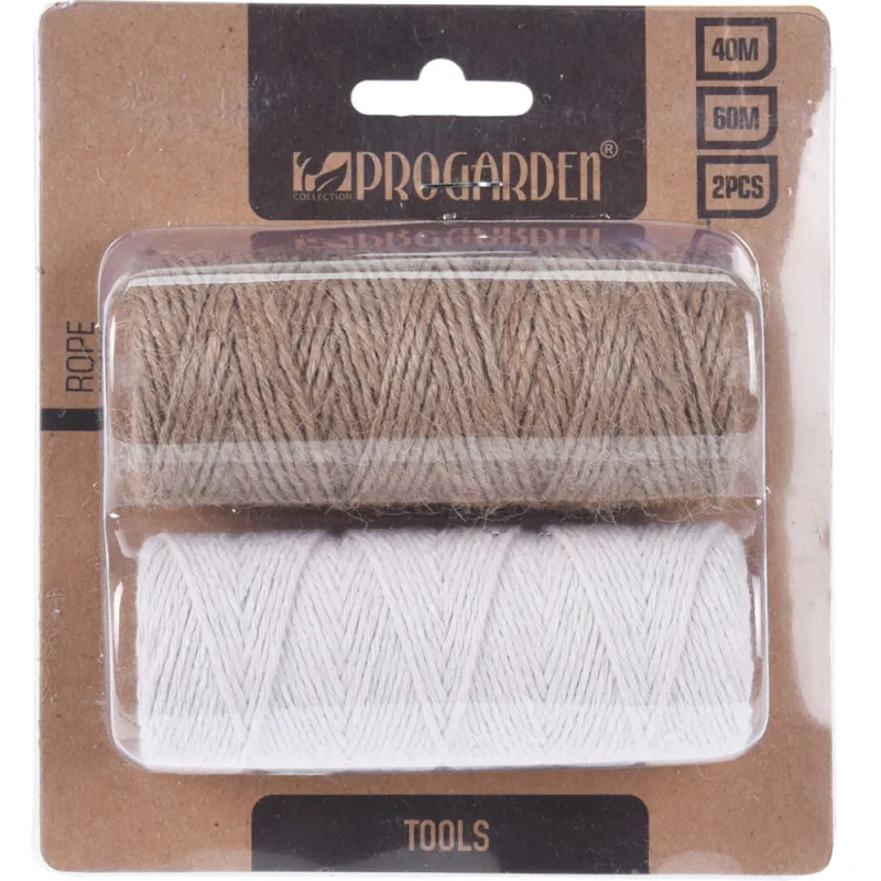 2 Cordes de jardin 60 et 40 m progarden