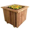 Bac à fleurs carré en bois géotextile 40 X 40 X 40 cm Bois autoclave