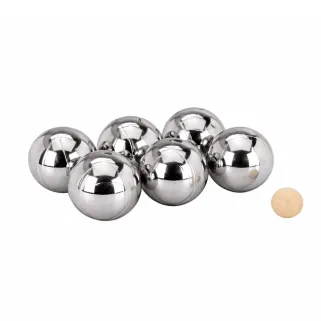Jeu de pétanque 6 boules acier – Set complet avec but et sac