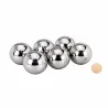 Jeu de pétanque 6 boules acier – Set complet avec but et sac
