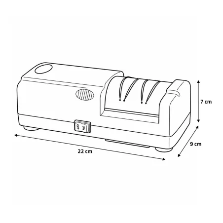 Aiguiseur de couteaux électrique pro 2 disques 50W 220V 22x9x7cm