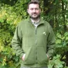 Blouson polaire broderie canard 2 poches polyester kaki M à 3XL