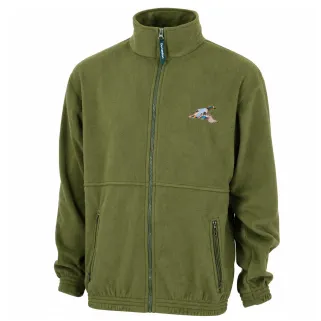 Blouson polaire broderie canard 2 poches polyester kaki M à 3XL