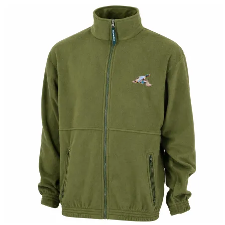 Blouson polaire broderie canard 2 poches polyester kaki M à 3XL