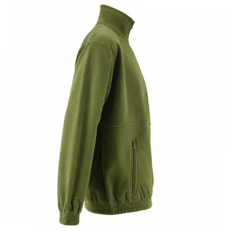 Blouson polaire broderie canard 2 poches polyester kaki M à 3XL