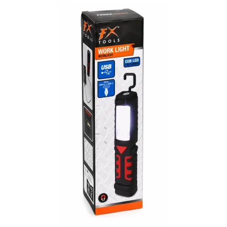 Lampe de travail magnétique USB-C 150 Lumens - 2 éclairages - Crochet & Clip