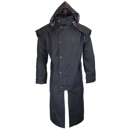 Manteau long Walker and Hawkes Waxstock navy de M à 3XL