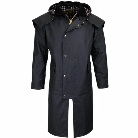 Manteau long Walker and Hawkes Waxstock navy de M à 3XL