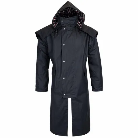 Manteau long Walker and Hawkes Waxstock navy de M à 3XL
