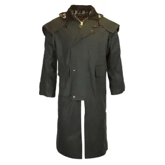 Manteau long Walker and Hawkes Waxstock Vert 