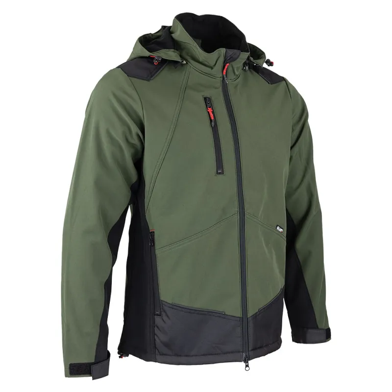 Blouson Softshell River polaire polyester kaki noir M à 3XL