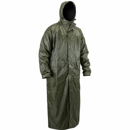 Manteau à capuche coupe vent imperméable polyester kaki S à 3XL