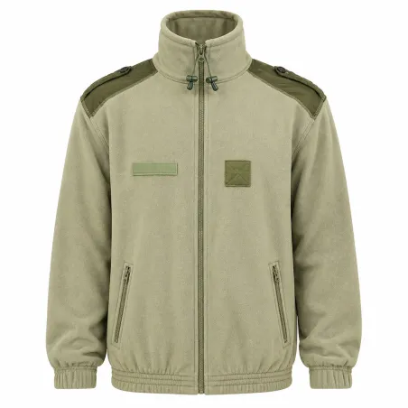 Blouson de chasse polaire commando 2 poches vert kaki TM